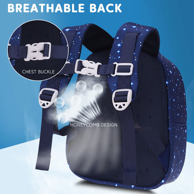 Tas Ransel Anak Roket 3D Tahan Air Anti Hilang Kartun Gadis Tas Sekolah Astronot