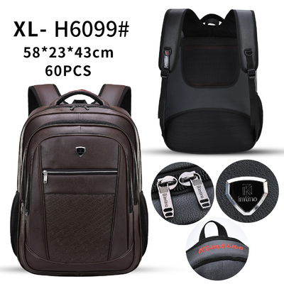 Tas Ransel Kasual Bisnis Notebook Kulit PU 23 Inch Ransel Perjalanan Dan Kenyamanan