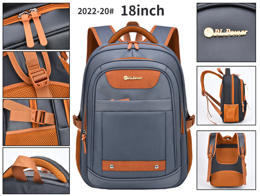 ODM Nylon Mens Kulit Ransel Bisnis Ransel Kasual Laptop Unisex