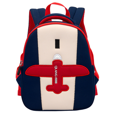 BSCI Airplane Pilot Anak Balita Ransel Neoprene TK Tahan Air Tas Sekolah