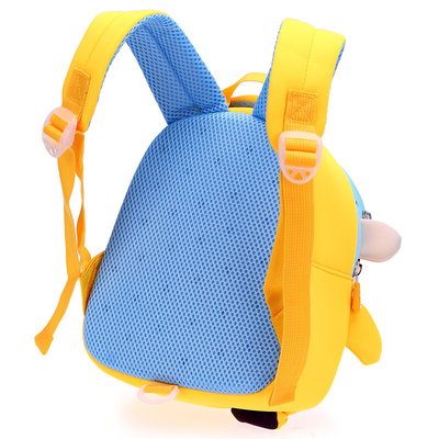 Ransel Anak Tahan Air Monyet Neoprene 3D Kartun Lucu Tas Sekolah Anti Hilang 2 Ukuran