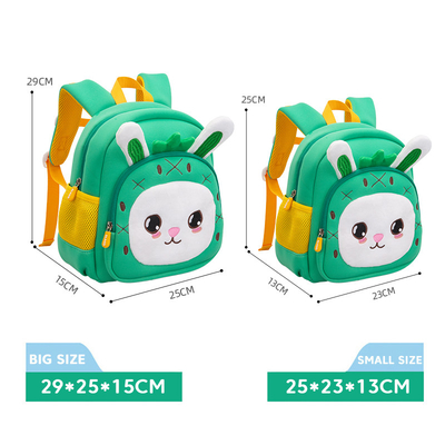 Ransel Anak Tahan Air Neoprene Monyet 3D Kartun Lucu Anti Hilang