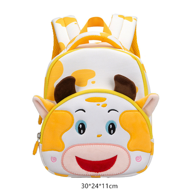 Tas Ransel Anak Tahan Air Sapi Kartun 3D Hewan TK Gadis Fashion Tas Sekolah