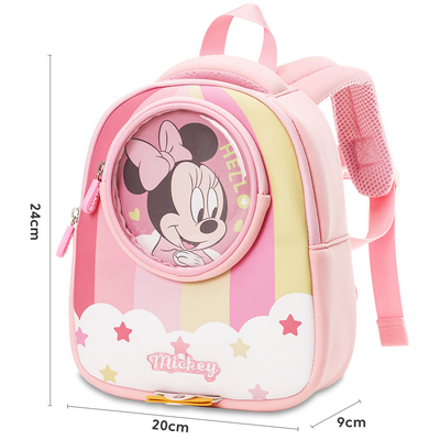 Minnie Mickey Tas Ransel Anak Tahan Air Disney Kindergarten Childrens Anti Lost Mochila