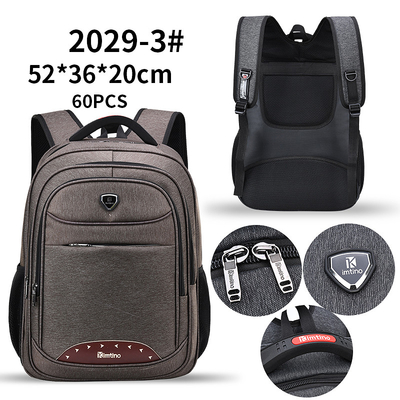 Tas Ransel Perjalanan Nilon Poliester Pria Tahan Air Tas Laptop 20 Inch Pria