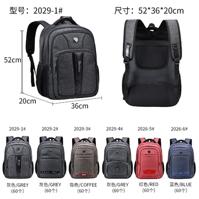 Tas Ransel Perjalanan Nilon Poliester Pria Tahan Air Tas Laptop 20 Inch Pria