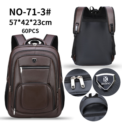 PU Rucksack Tas Laptop Kulit Pria Tas Ransel 23 Inci 1000g