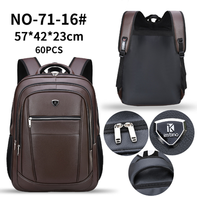 Pu Kulit Retro Bisnis Kasual Ransel Pria Multifungsi Tas Laptop Bisnis Pria