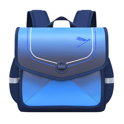 Ransel Sekolah Kulit Biru Merah Muda Tas Sekolah Tahan Air Untuk Balita