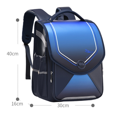 Ransel Sekolah Kulit Biru Merah Muda Tas Sekolah Tahan Air Untuk Balita