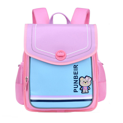 Ransel Sekolah Kulit Vertikal Tas Sekolah Tahan Air Untuk Anak Perempuan Sertifikasi FDA BSCI