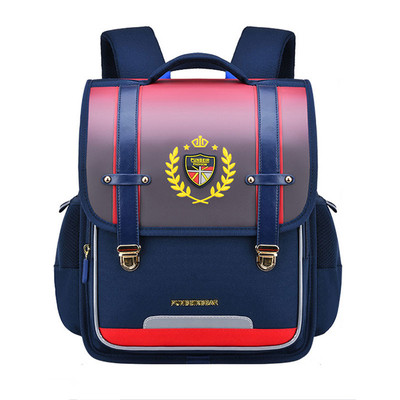 Ransel Sekolah Kulit Ortopedi Tas Sekolah Anak Laki-laki Perempuan Kapasitas Besar
