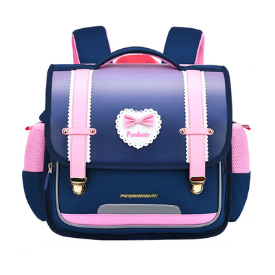 Ransel Sekolah Kulit Ortopedi Tas Sekolah Anak Laki-laki Perempuan Kapasitas Besar
