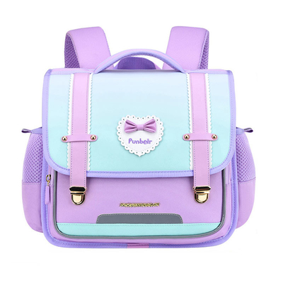 Ransel Sekolah Kulit Ortopedi Tas Sekolah Anak Laki-laki Perempuan Kapasitas Besar