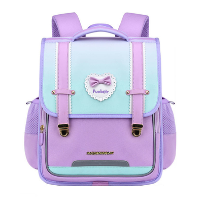 Ransel Sekolah Kulit Ortopedi Tas Sekolah Anak Laki-laki Perempuan Kapasitas Besar