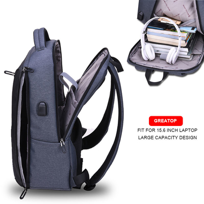 Tas Ransel Perguruan Tinggi Pria Laptop 15,6 Inci USB Anti Pencurian Daypack