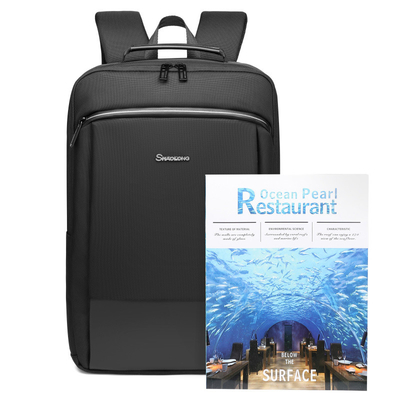 Tas Ransel Laptop Bisnis FCS Pengisian USB Ransel Kasual Bisnis Perjalanan Pria