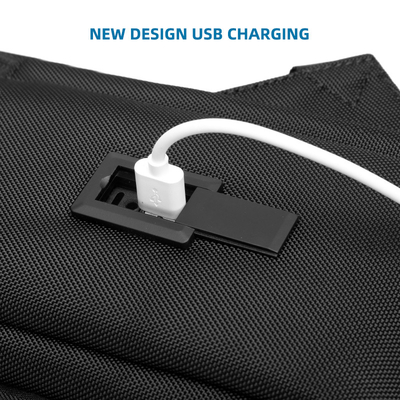 Tas Ransel Laptop Bisnis FCS Pengisian USB Ransel Kasual Bisnis Perjalanan Pria