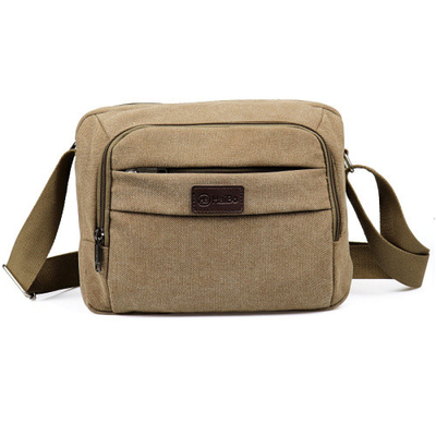 Gesper Solid Vintage Kanvas Messenger Bag Tas Bahu Portabel Kasual