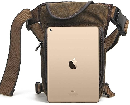 Taktis Bersepeda Kanvas Drop Leg Bag Hiking Waist Pack Untuk Pria Wanita