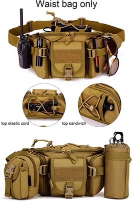 Tas Pinggang Taktis Molle Paket Pinggang Militer Untuk Luar Ruangan Berjalan Lari Hiking Camping