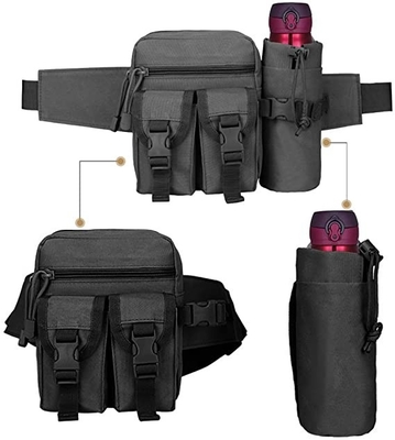 Utilitas Militer Waterproof Bum Bag Canvas Pinggang Pouch Dengan Tempat Botol