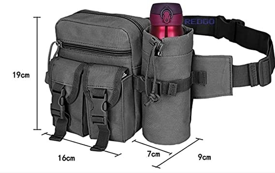 Utilitas Militer Waterproof Bum Bag Canvas Pinggang Pouch Dengan Tempat Botol