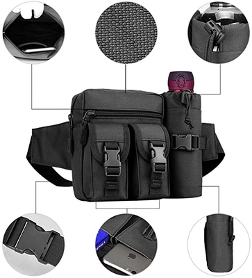 Utilitas Militer Waterproof Bum Bag Canvas Pinggang Pouch Dengan Tempat Botol
