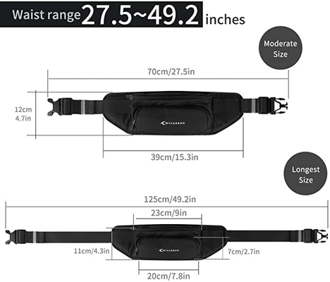 Polyester Waterproof Bum Jogging Belt Bag Running Belt Dengan Tempat Botol