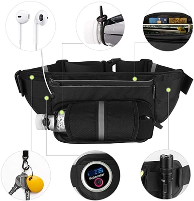 Polyester Waterproof Bum Jogging Belt Bag Running Belt Dengan Tempat Botol