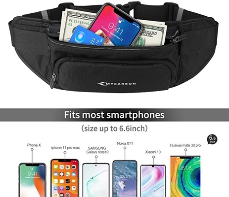 Polyester Waterproof Bum Jogging Belt Bag Running Belt Dengan Tempat Botol