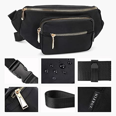 Fashion Pria Wanita Fanny Pack / Tas Pinggang Tahan Air Untuk Perjalanan Lari Berjalan Mendaki