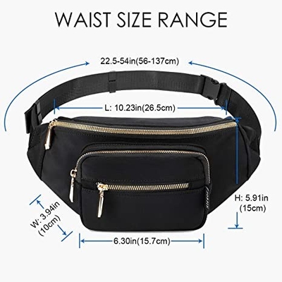 Fashion Pria Wanita Fanny Pack / Tas Pinggang Tahan Air Untuk Perjalanan Lari Berjalan Mendaki
