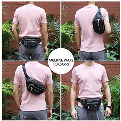 Fashion Pria Wanita Fanny Pack / Tas Pinggang Tahan Air Untuk Perjalanan Lari Berjalan Mendaki