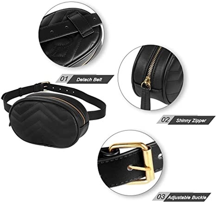 Tas Selempang Fashion Fanny Pack Kulit PU Sabuk Tahan Air