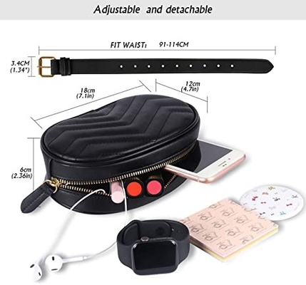 Tas Selempang Fashion Fanny Pack Kulit PU Sabuk Tahan Air