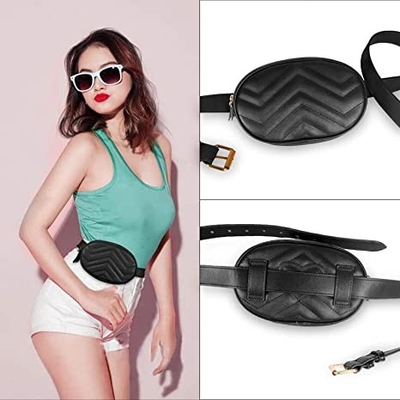 Tas Selempang Fashion Fanny Pack Kulit PU Sabuk Tahan Air