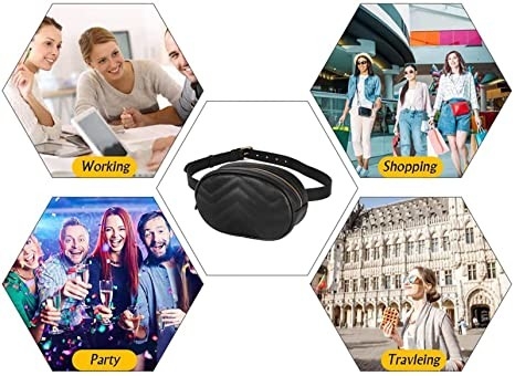 Tas Selempang Fashion Fanny Pack Kulit PU Sabuk Tahan Air