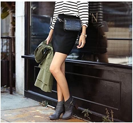 Crocodile Small Crossbody Fanny Pack Pu Leather Purses Dengan Kantong Ponsel