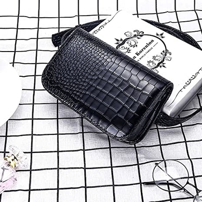 Crocodile Small Crossbody Fanny Pack Pu Leather Purses Dengan Kantong Ponsel