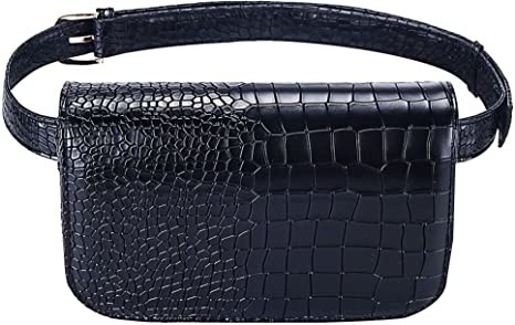 Crocodile Small Crossbody Fanny Pack Pu Leather Purses Dengan Kantong Ponsel