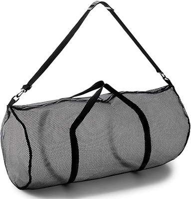 Tas Olahraga Duffle Mesh Serbaguna Tas Gym Besar Dengan Ritsleting Dapat Disesuaikan