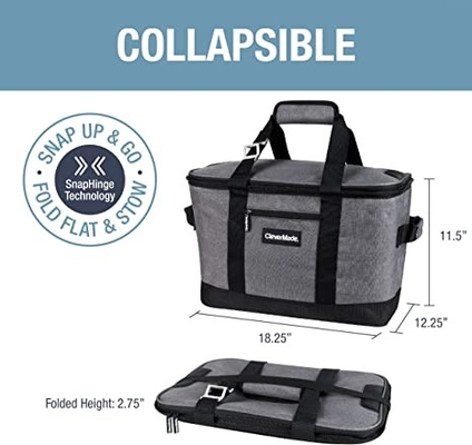 Tas Terisolasi Anti Bocor yang Dapat Dilipat Sisi Lembut Kelontong Portabel 50 Can Cooler Bag