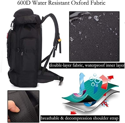 70l Camping Hiking Backpack Molle Rucksack Daypack Perjalanan Tahan Air
