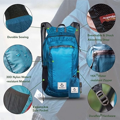 Hiking Daypack Ransel Kemasan Ringan Tahan Air 70L Bahan Oxford