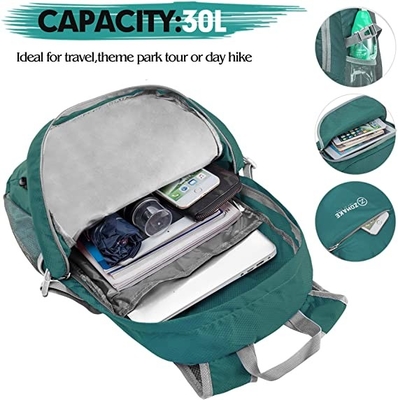 30l Packable Hiking Backpack Tahan Air Ringan Lipat