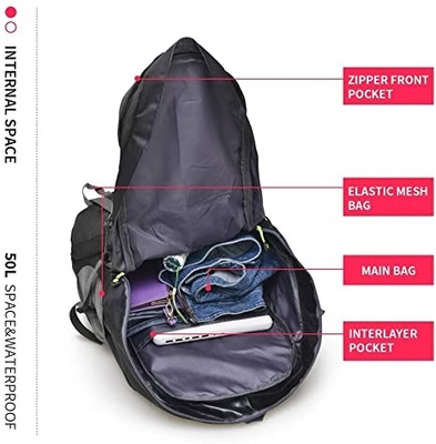 50l Ransel Hiking Tahan Air Ringan Untuk Mendaki Berkemah Touring