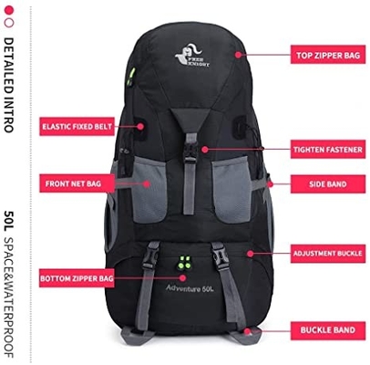 50l Ransel Hiking Tahan Air Ringan Untuk Mendaki Berkemah Touring