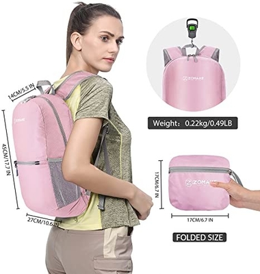 ODM Outdoor Hiking Backpack Tahan Air 20l Packable Backpack Lipat