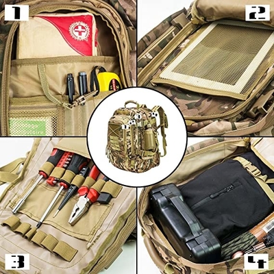 Ransel Berkemah Militer Taktis 60L yang Dapat Diperluas Bahan Oxford